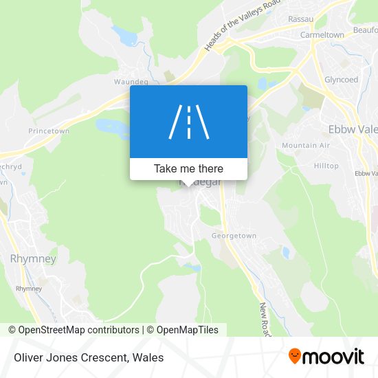 Oliver Jones Crescent map