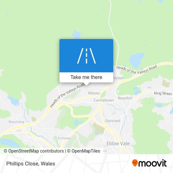Phillips Close map