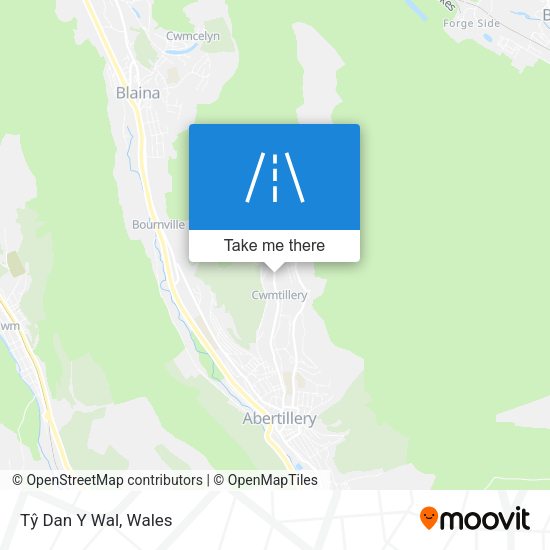 Tŷ Dan Y Wal map