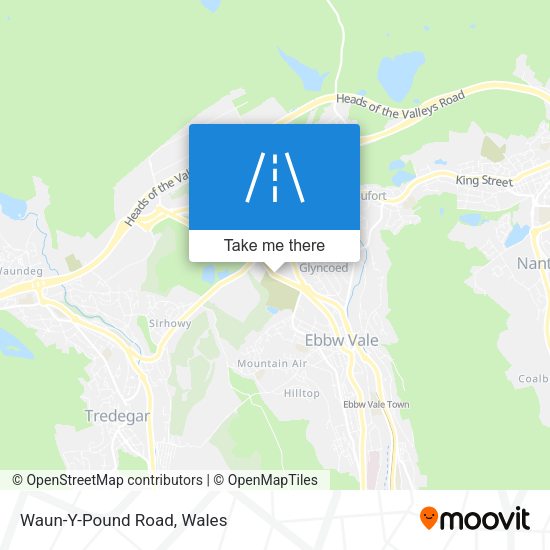 Waun-Y-Pound Road map