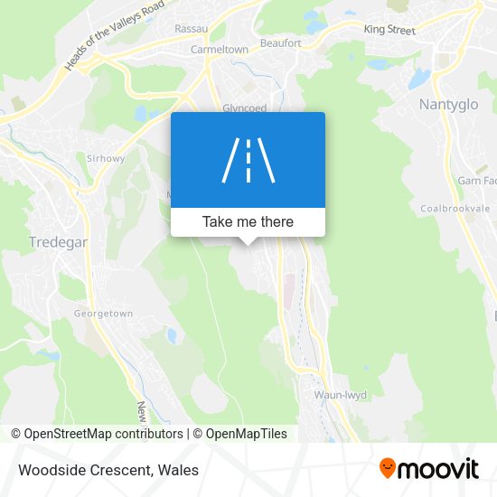 Woodside Crescent map