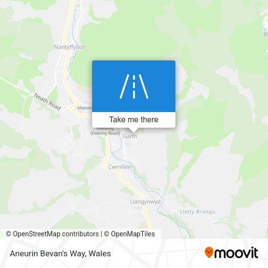 Aneurin Bevan's Way map