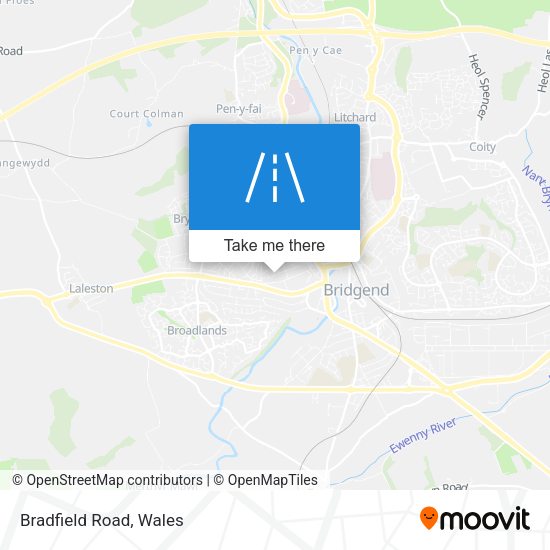 Bradfield Road map