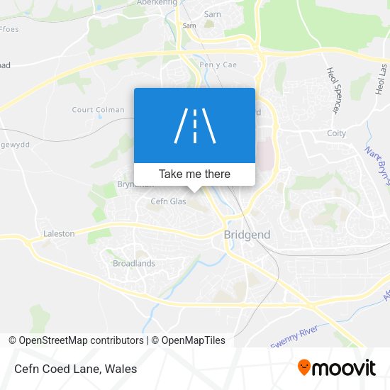 Cefn Coed Lane map
