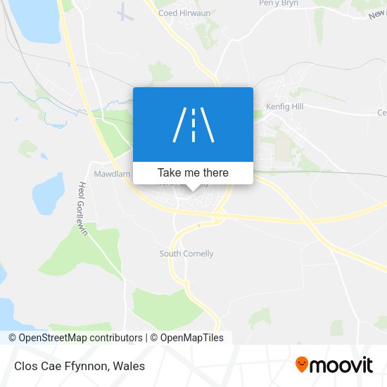 Clos Cae Ffynnon map