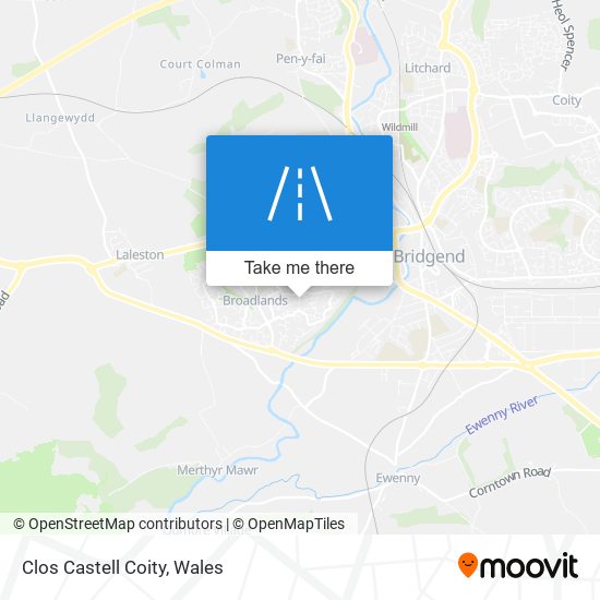 Clos Castell Coity map