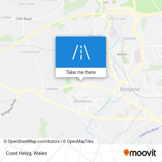 Coed Helyg map