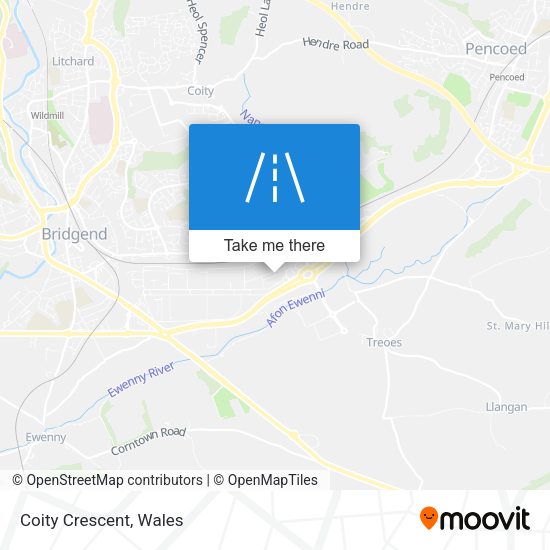 Coity Crescent map