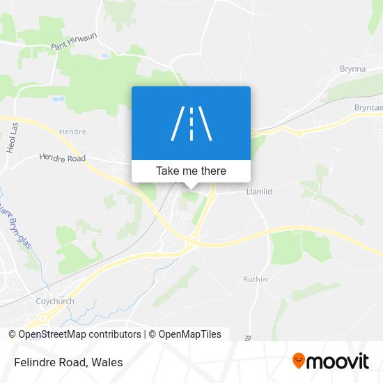 Felindre Road map