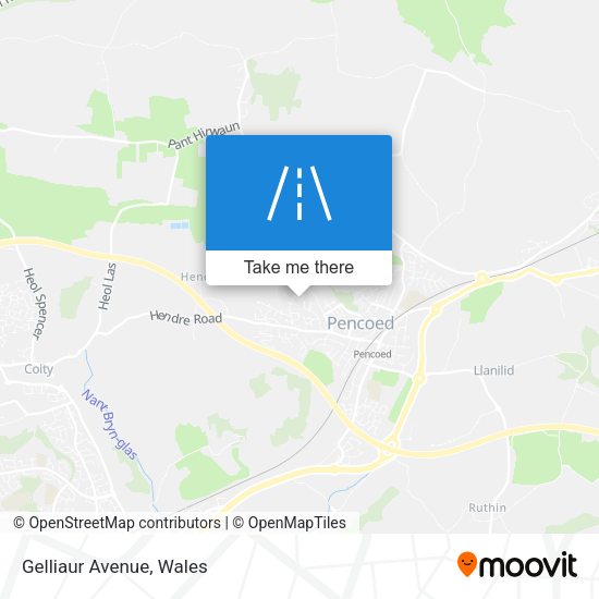 Gelliaur Avenue map