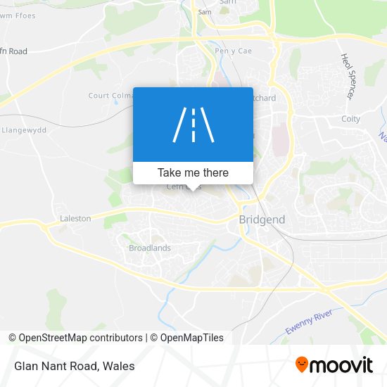 Glan Nant Road map