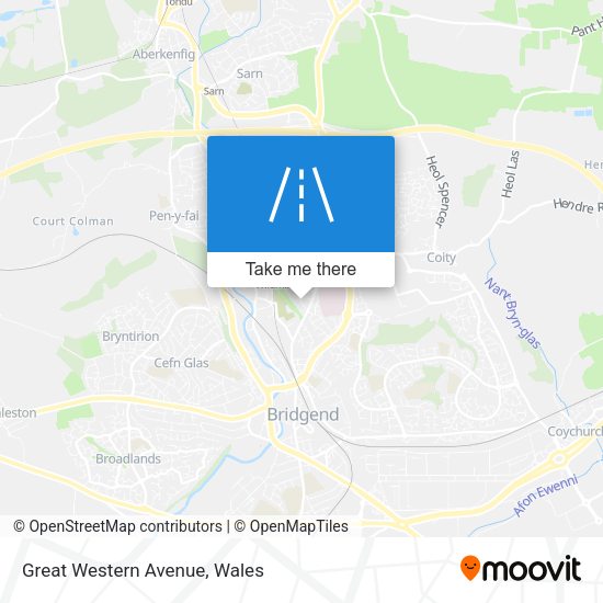 Great Western Avenue map