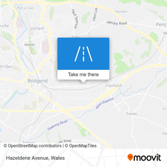 Hazeldene Avenue map