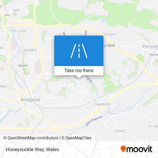 Honeysuckle Way map