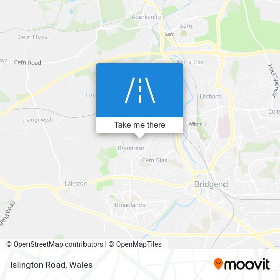 Islington Road map