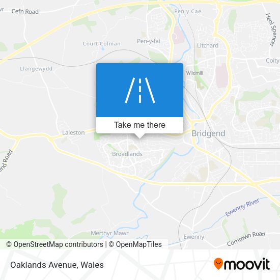 Oaklands Avenue map