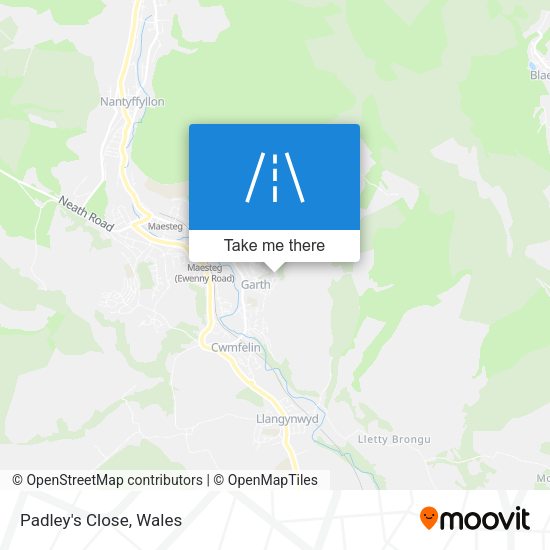 Padley's Close map