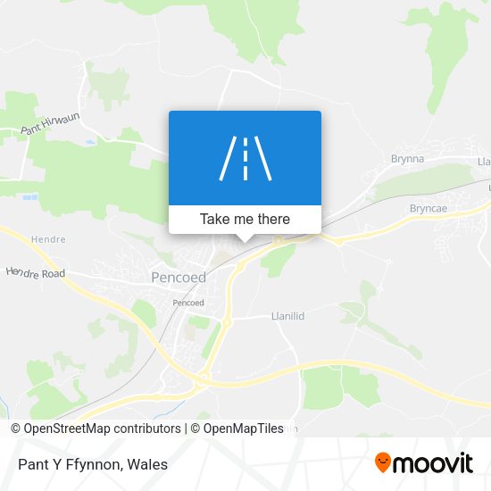 Pant Y Ffynnon map