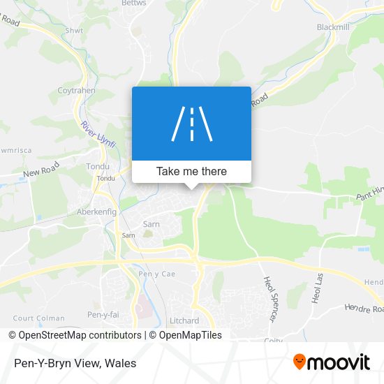 Pen-Y-Bryn View map