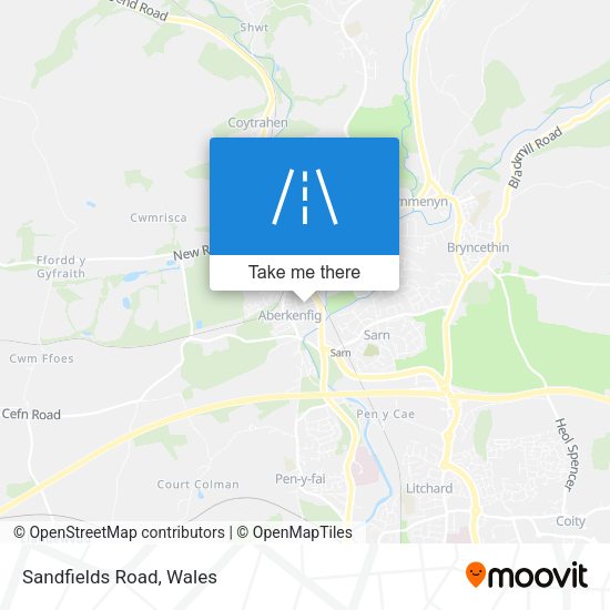 Sandfields Road map