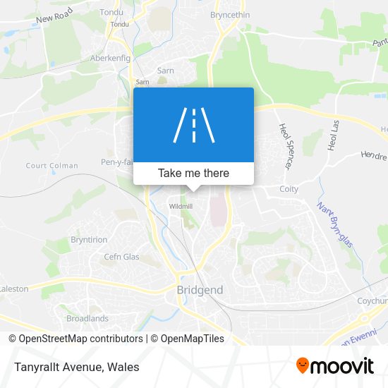 Tanyrallt Avenue map