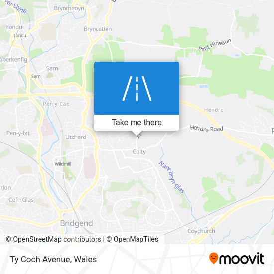 Ty Coch Avenue map
