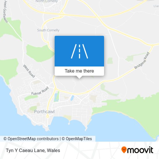 Tyn Y Caeau Lane map