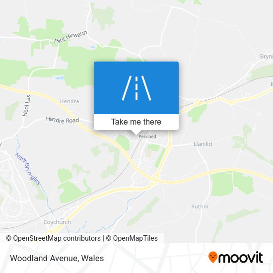 Woodland Avenue map