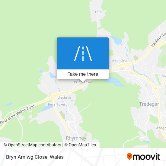 Bryn Amlwg Close map