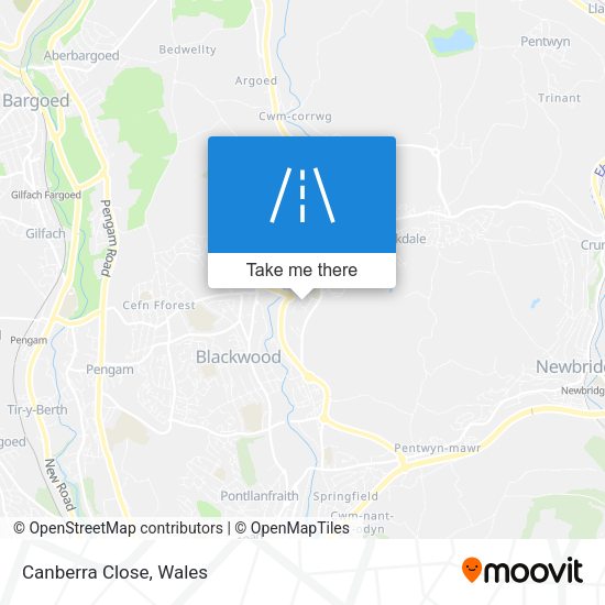 Canberra Close map