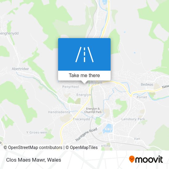 Clos Maes Mawr map