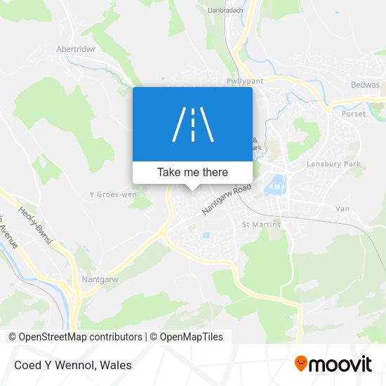 Coed Y Wennol map