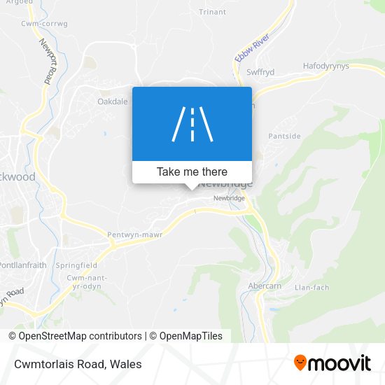 Cwmtorlais Road map