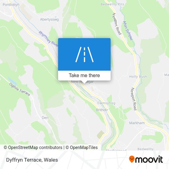 Dyffryn Terrace map