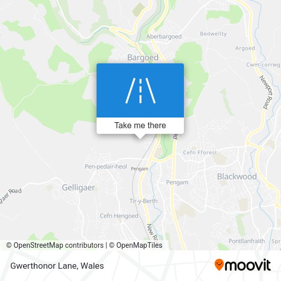Gwerthonor Lane map