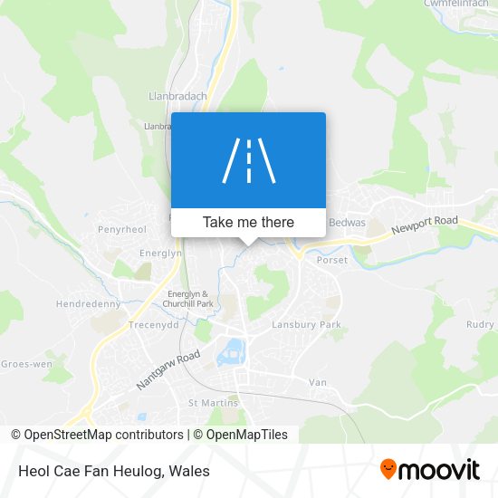 Heol Cae Fan Heulog map