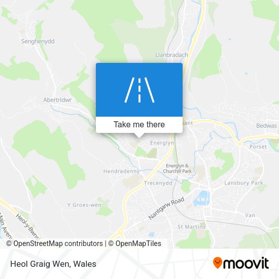 Heol Graig Wen map