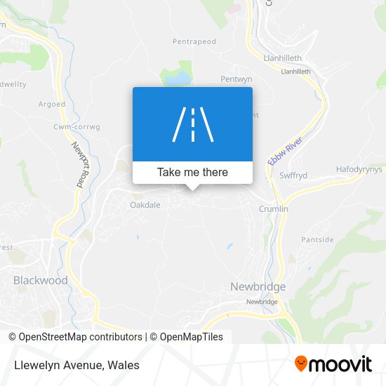 Llewelyn Avenue map