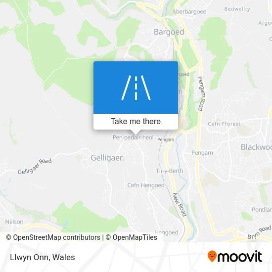 Llwyn Onn map