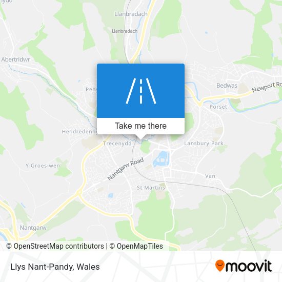 Llys Nant-Pandy map