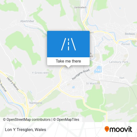 Lon Y Tresglen map