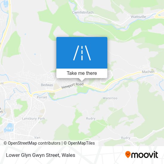 Lower Glyn Gwyn Street map