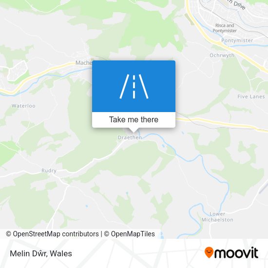 Melin Dŵr map