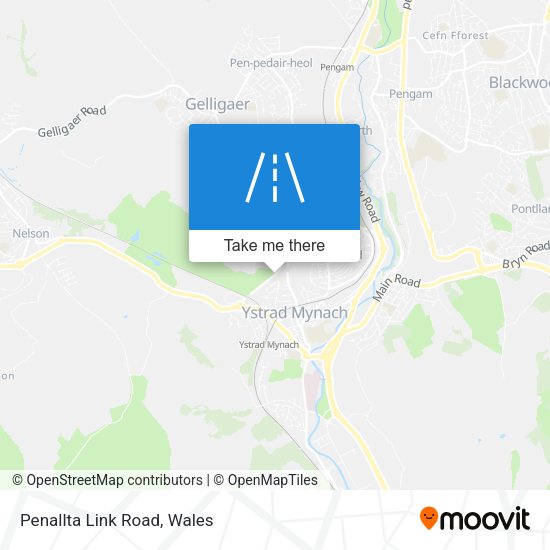 Penallta Link Road map