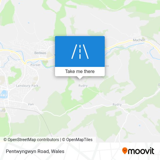Pentwyngwyn Road map
