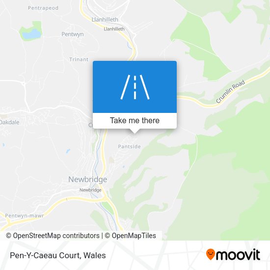 Pen-Y-Caeau Court map