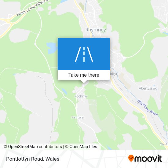Pontlottyn Road map