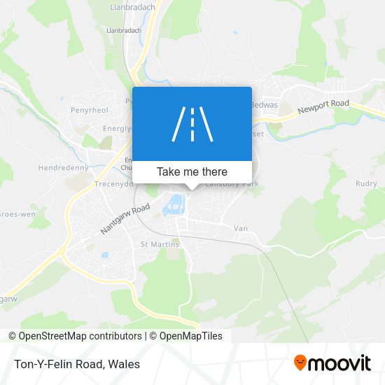 Ton-Y-Felin Road map