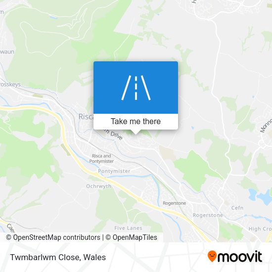 Twmbarlwm Close map