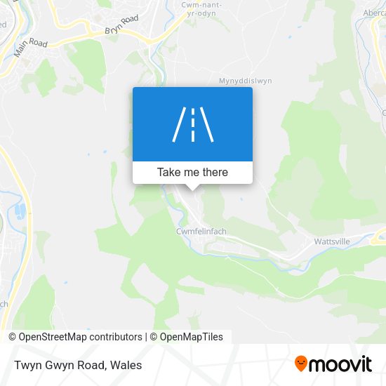 Twyn Gwyn Road map